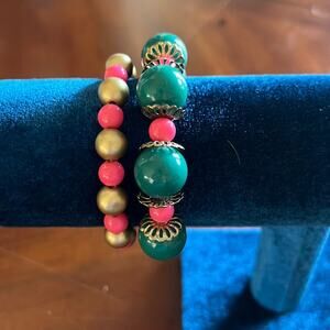 Xhilaration Target Set of 2 Beaded Elasticized Stretch Bracelets